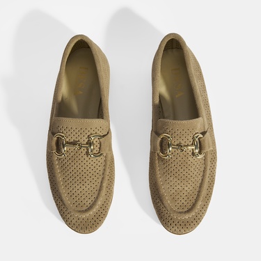  Kadın Bej Süet Günlük Ayakkabı