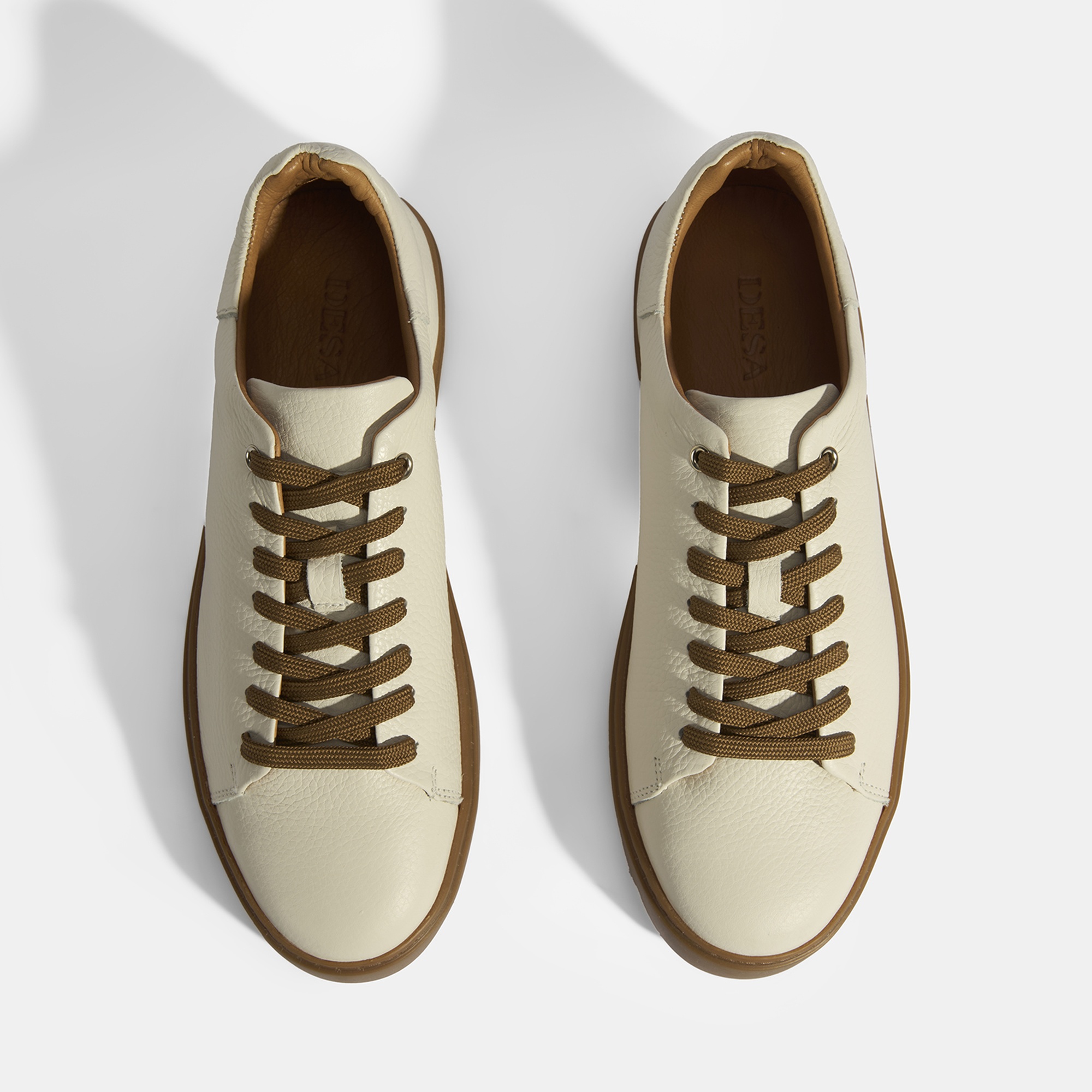 Monikar Bej Erkek Deri Bağcıklı Günlük Ayakkabı