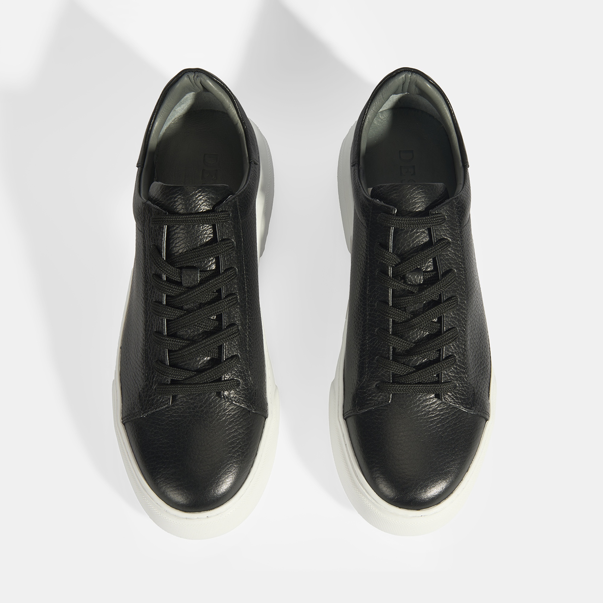 Reminya Siyah Erkek Deri Bağcıklı Günlük Ayakkabı