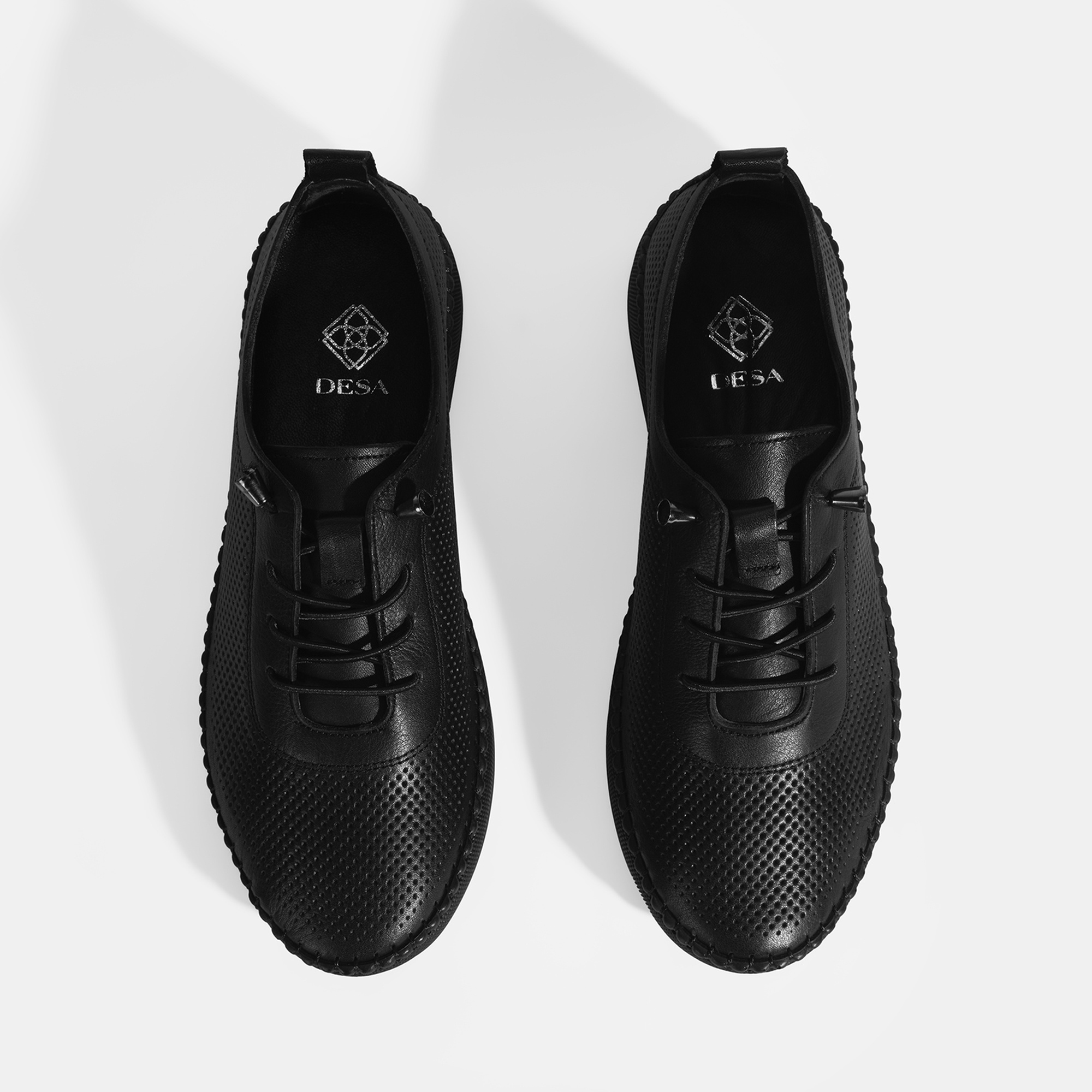 Kadın Siyah Deri Günlük Ayakkabı