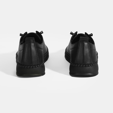  Kadın Siyah Deri Günlük Ayakkabı