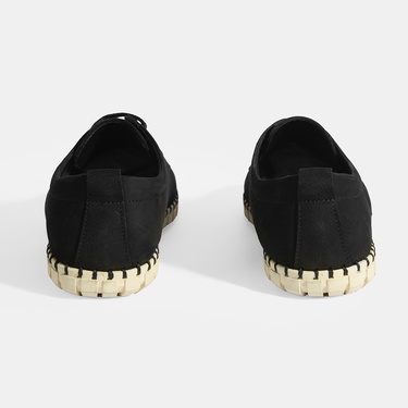  Moriya Siyah Erkek Deri Bağcıklı Günlük Ayakkabı