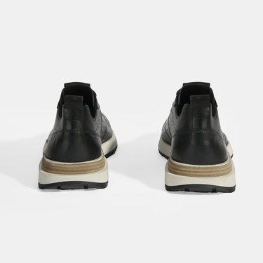  Tressa Siyah Erkek Deri Bağcıklı Günlük Ayakkabı