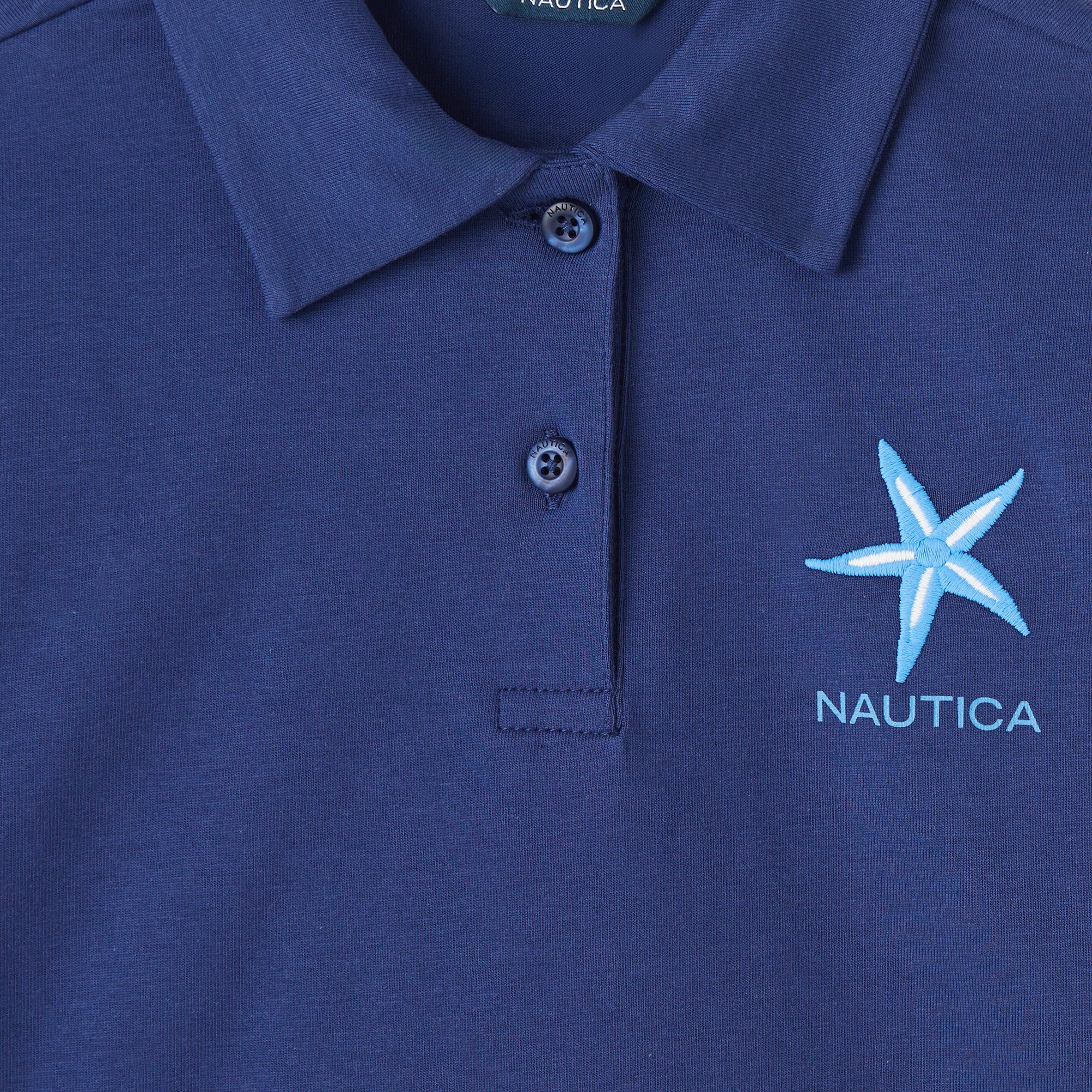 Nautica Kız Çocuk Lacivert Regular Fit Polo Yaka T-Shirt