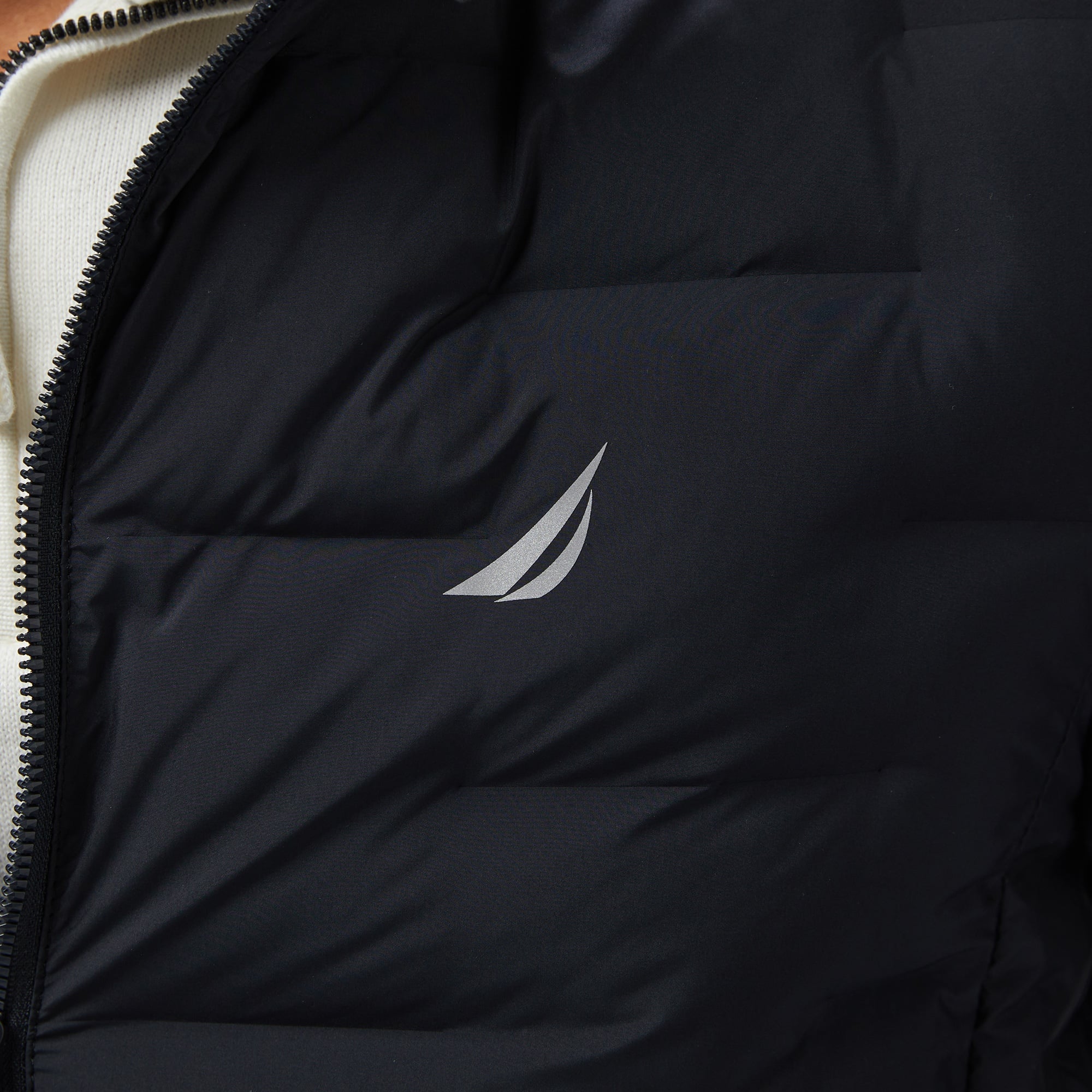 Nautica Erkek Siyah Standart Fit Dik Yaka Mont