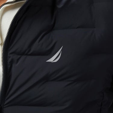  Nautica Erkek Siyah Standart Fit Dik Yaka Mont