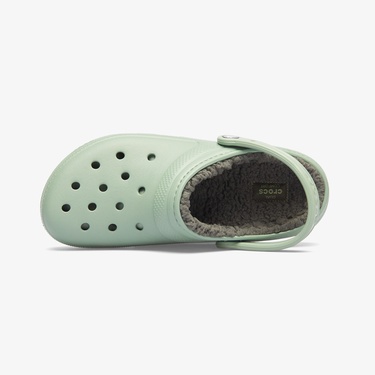  Crocs Classic Lined Clog Unisex Yeşil Terlik