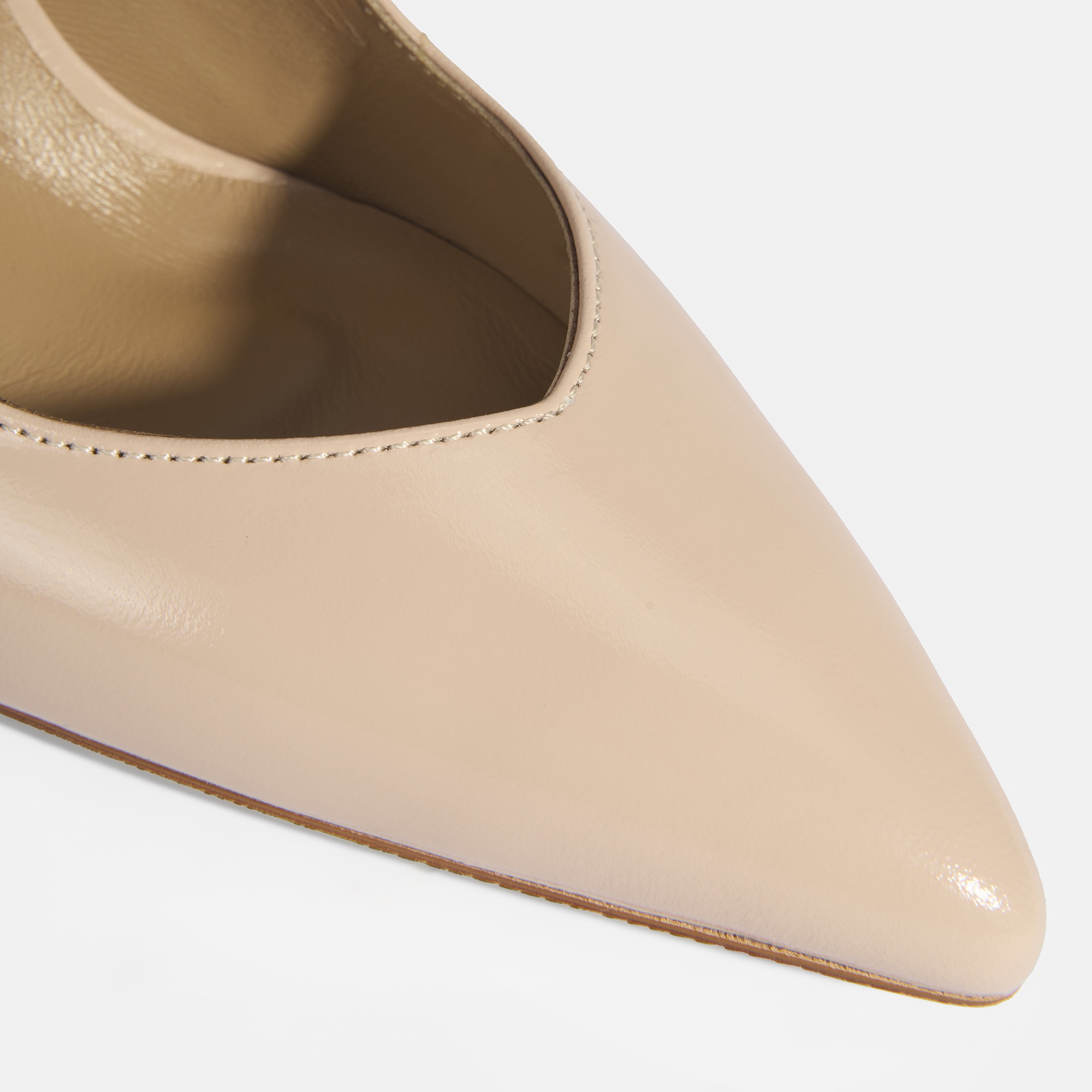 Kadın Pudra Rugan Topuklu Ayakkabı