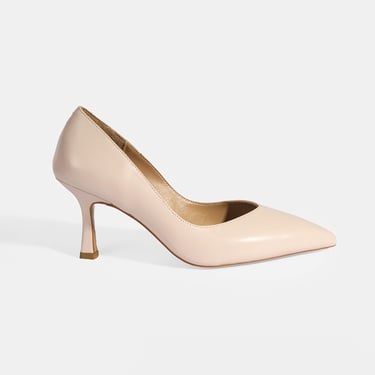  Kadın Bej Topuklu Klasik Ayakkabı