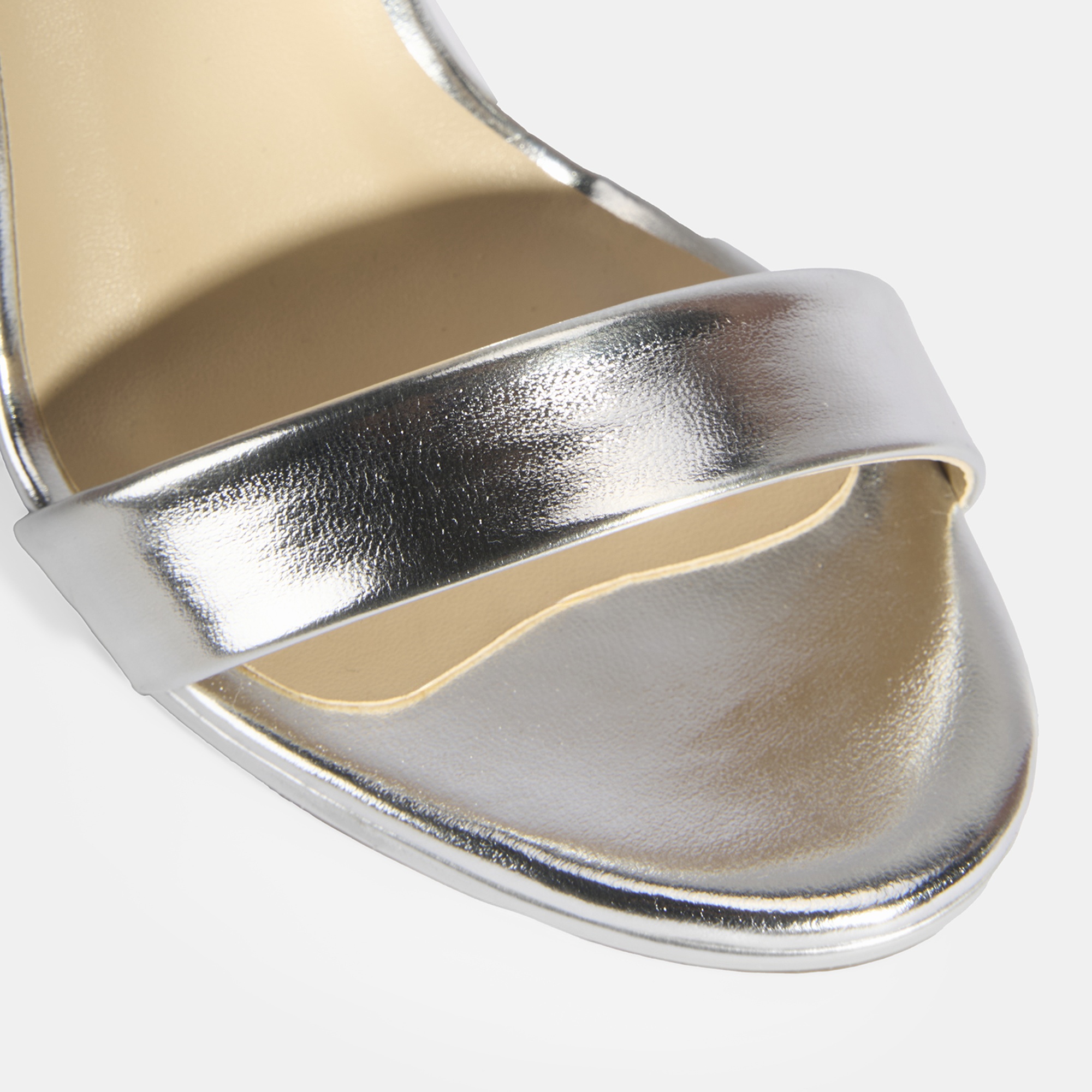 Kadın Gümüş Topuklu Abiye Sandalet