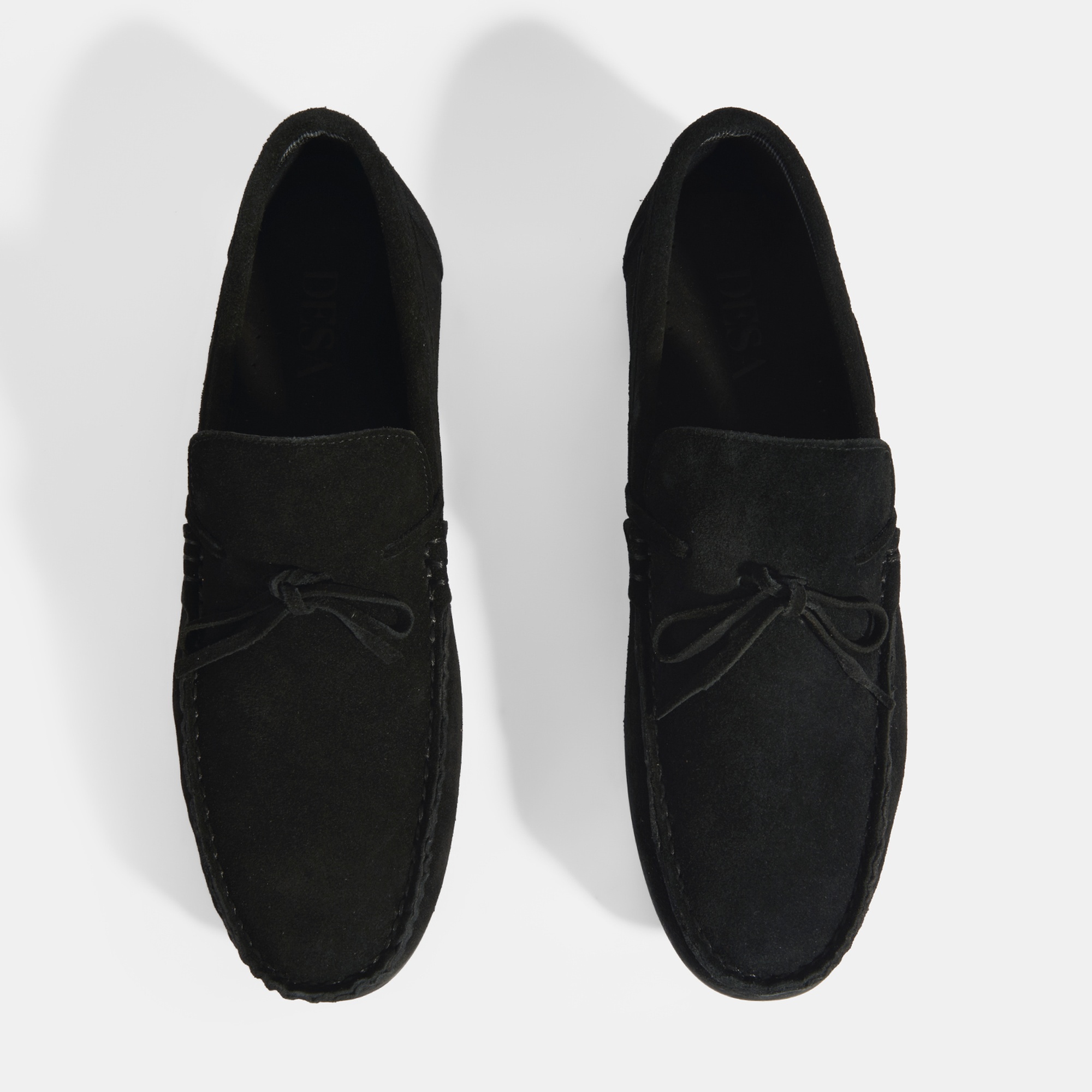 Calandra Siyah Erkek Bağcık Detaylı Slip-On Süet Loafer
