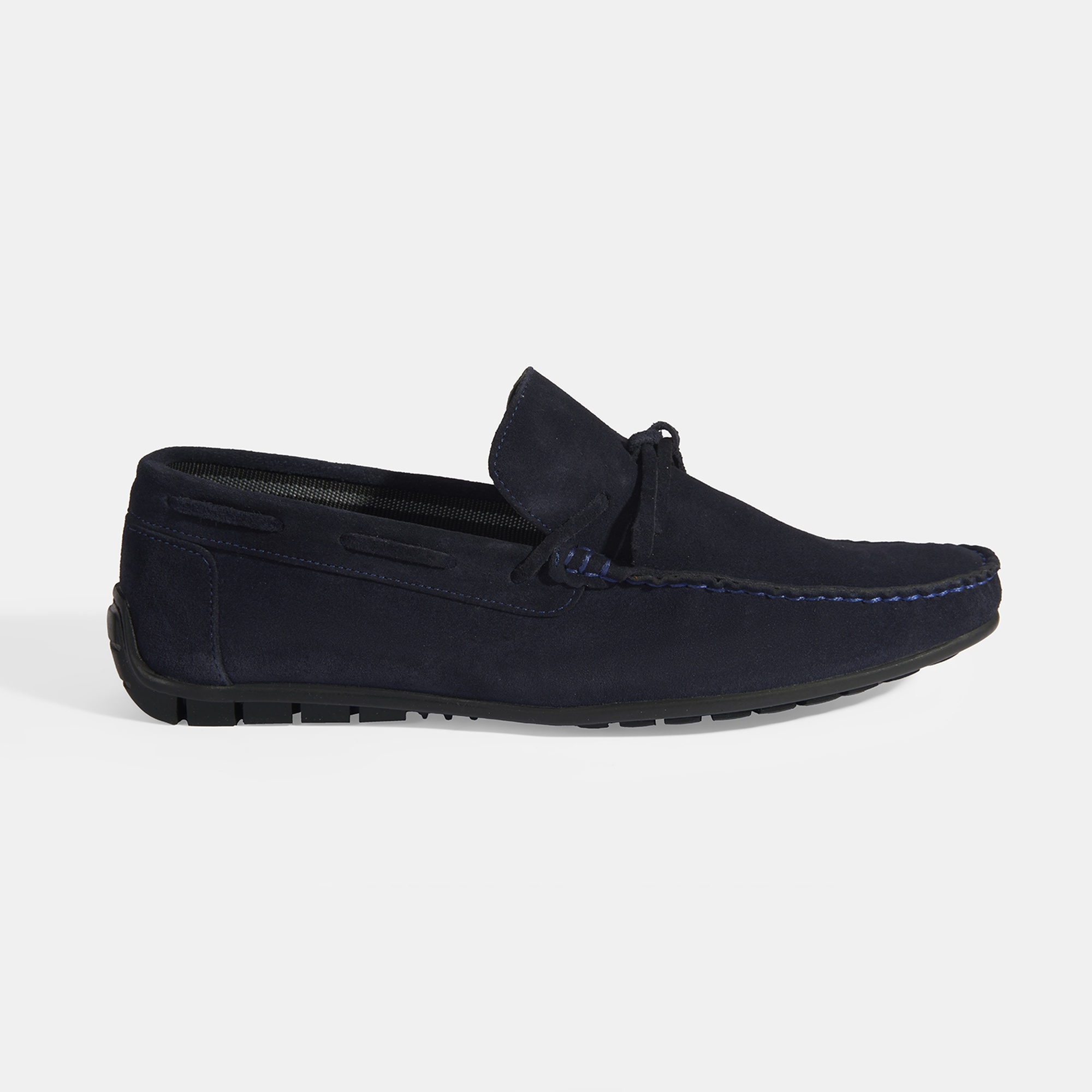 Calandra Lacivert Erkek Bağcık Detaylı Slip-On Süet Loafer