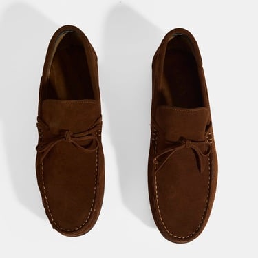  Calandra Taba Erkek Bağcık Detaylı Slip-On Süet Loafer