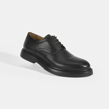  Perdita Siyah Erkek Deri Bağcıklı Klasik Ayakkabı