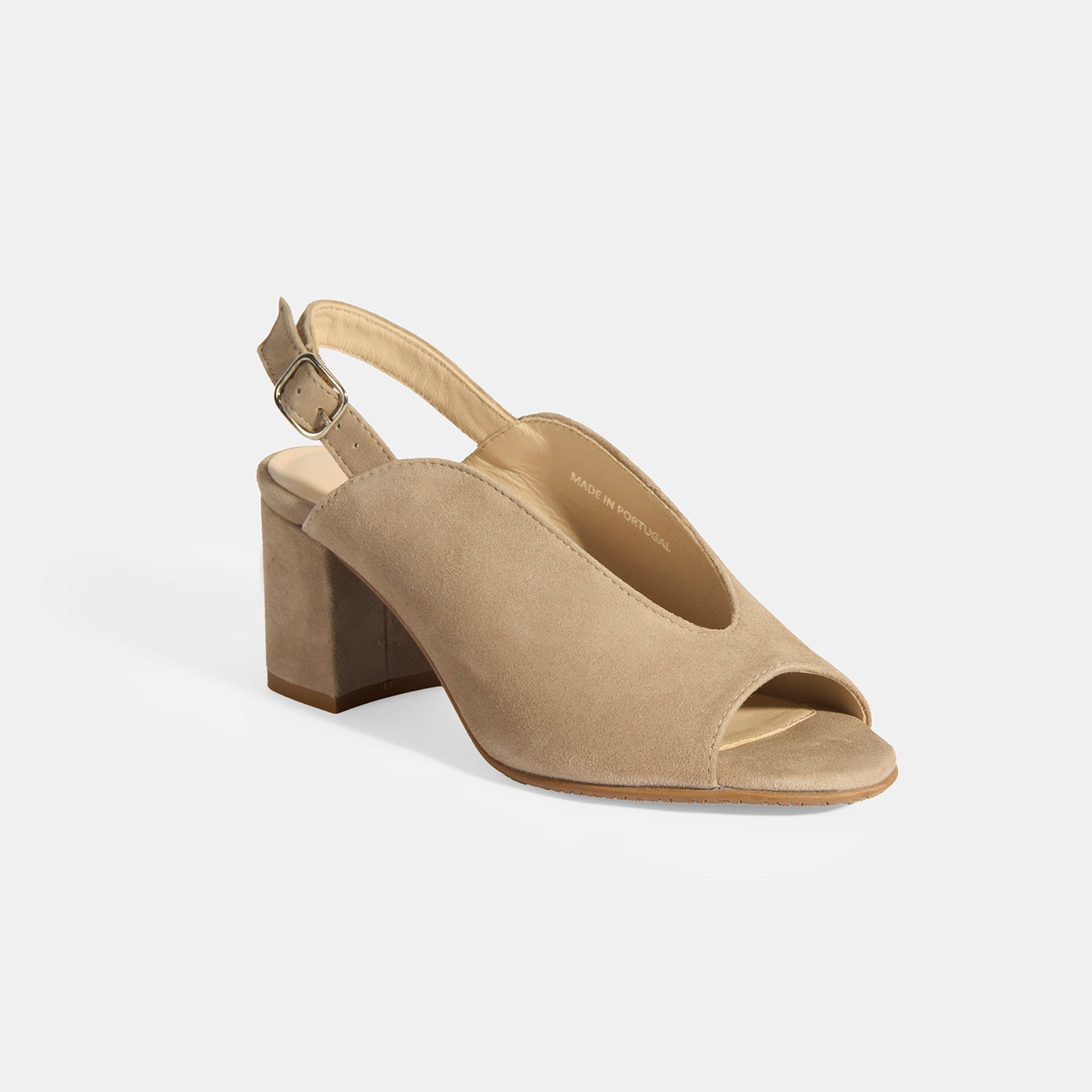 Kadın Vizon DesaComfort Toka Detaylı Slingback Topuklu Günlük Ayakkabı