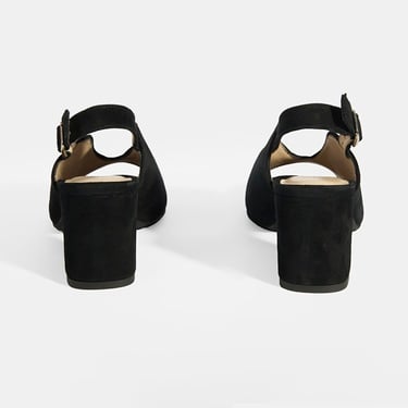  Kadın Siyah DesaComfort Toka Detaylı Slingback Topuklu Günlük Ayakkabı