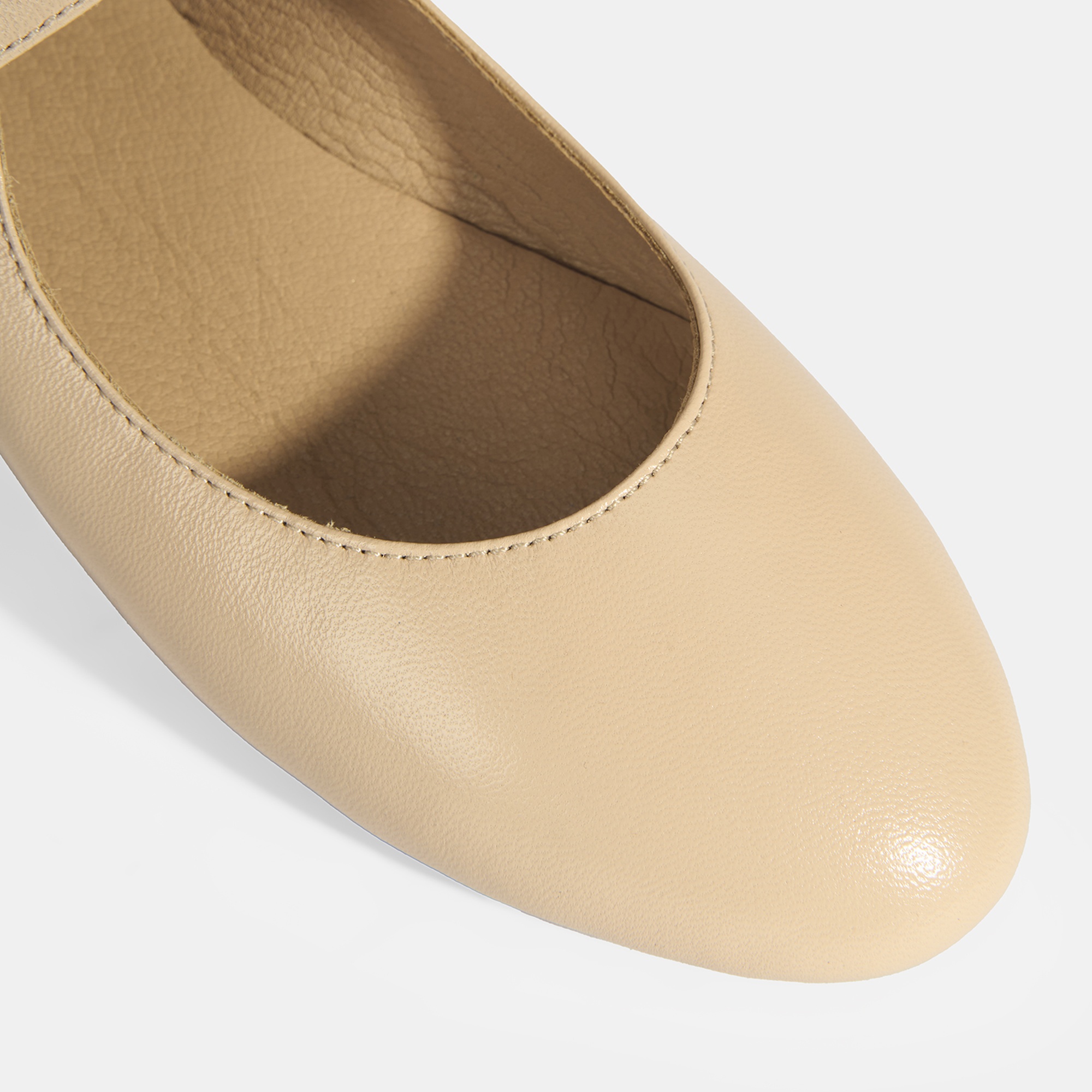 Kadın Ten Deri Mary Jane Babet