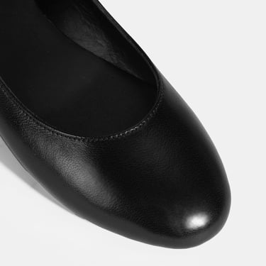  Kadın Siyah Deri Mary Jane Babet