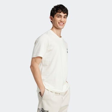  adidas X Star Wars The Mandalorian Regular Fit Back Graphic Erkek Beyaz T-Shirt