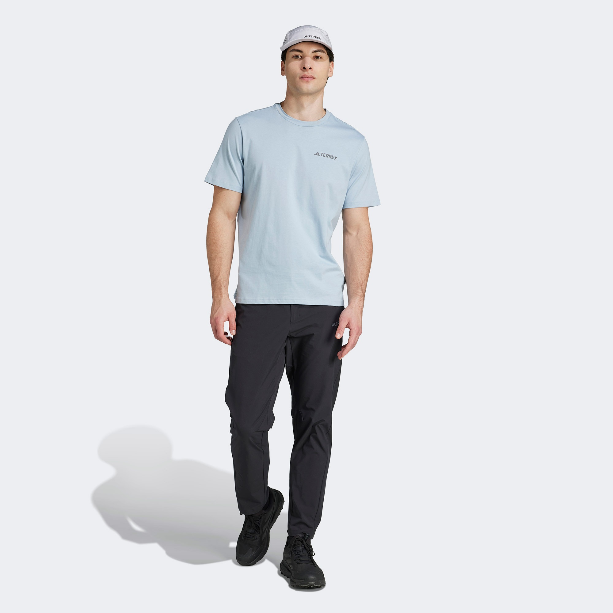 adidas Polygiene Graphic Erkek Mavi T-Shirt