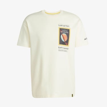  adidas Nat Geo Aeroready Graphic Erkek Bej T-Shirt