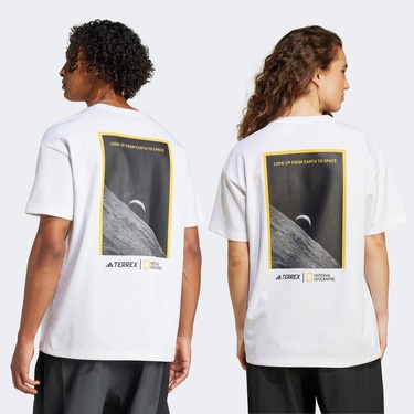  adidas Nat Geo Aeroready Graphic Erkek Beyaz T-Shirt
