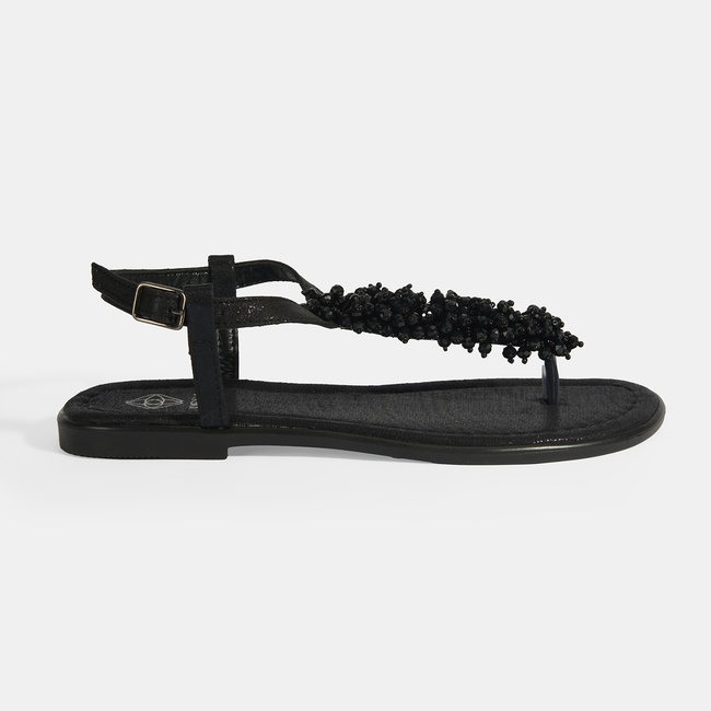  Kadın Siyah Parmak Arası Sandalet