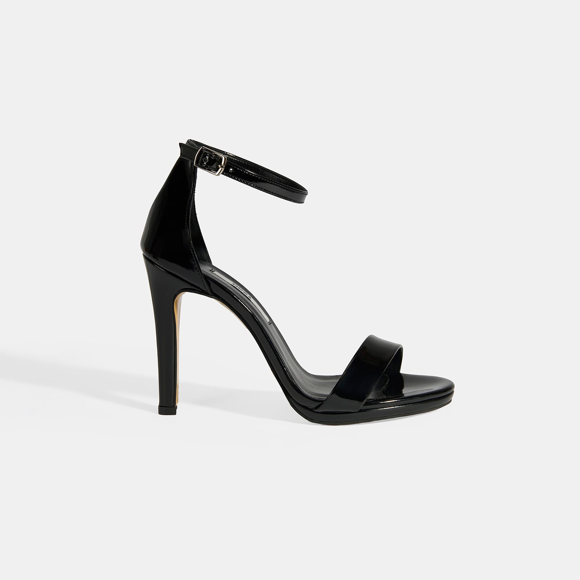 Kadın Bantlı Siyah Topuklu Abiye Sandalet