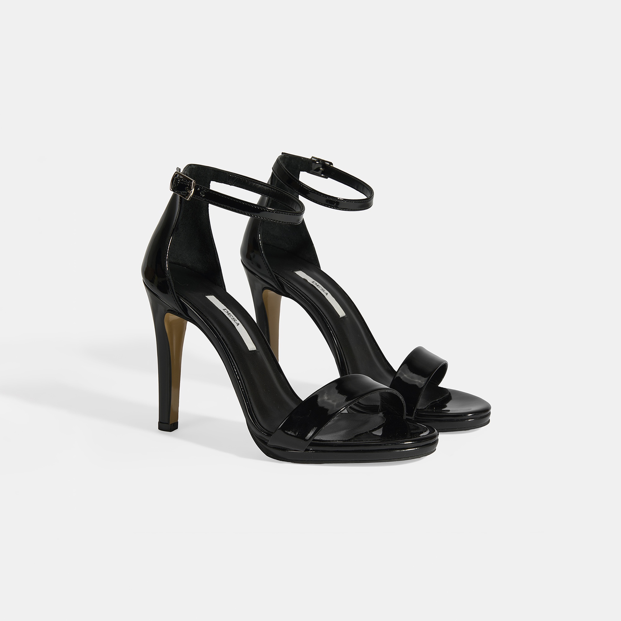 Kadın Bantlı Siyah Topuklu Abiye Sandalet