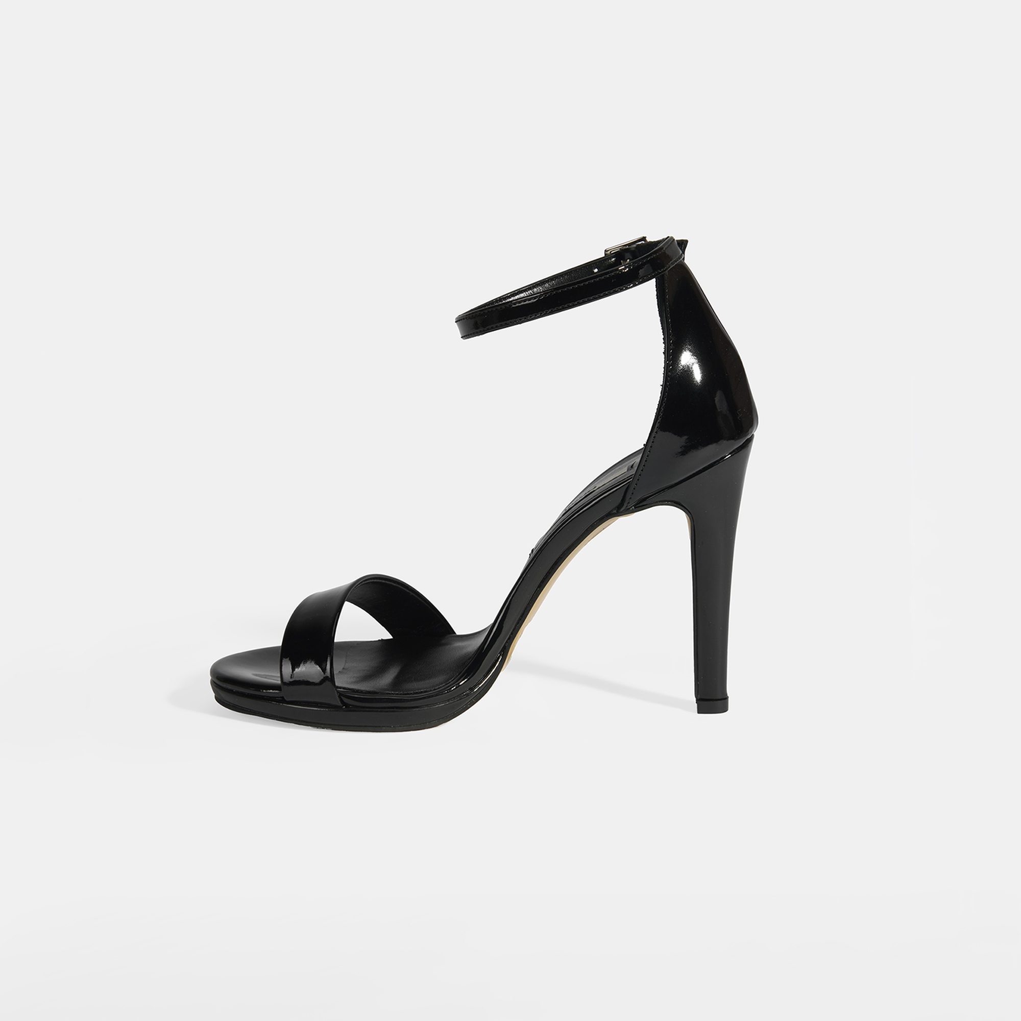 Kadın Bantlı Siyah Topuklu Abiye Sandalet