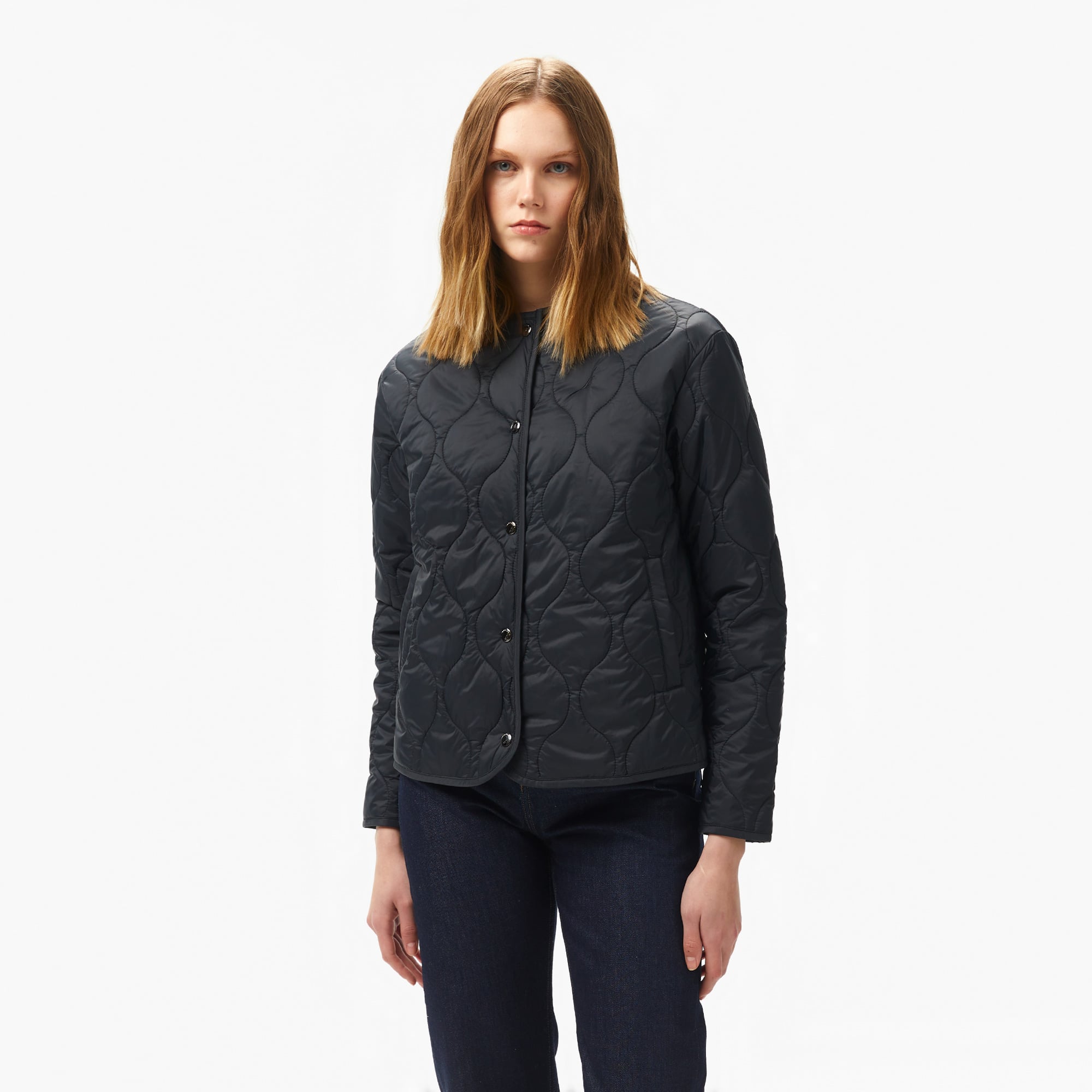  Nautica Kadın Siyah Regular Fit Kapitone Mont