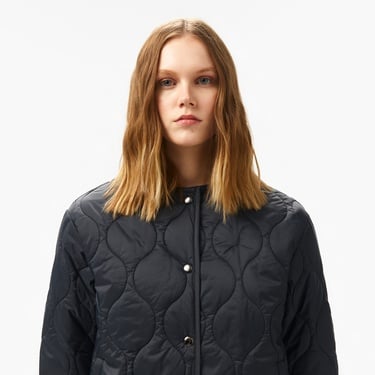  Nautica Kadın Siyah Regular Fit Kapitone Mont