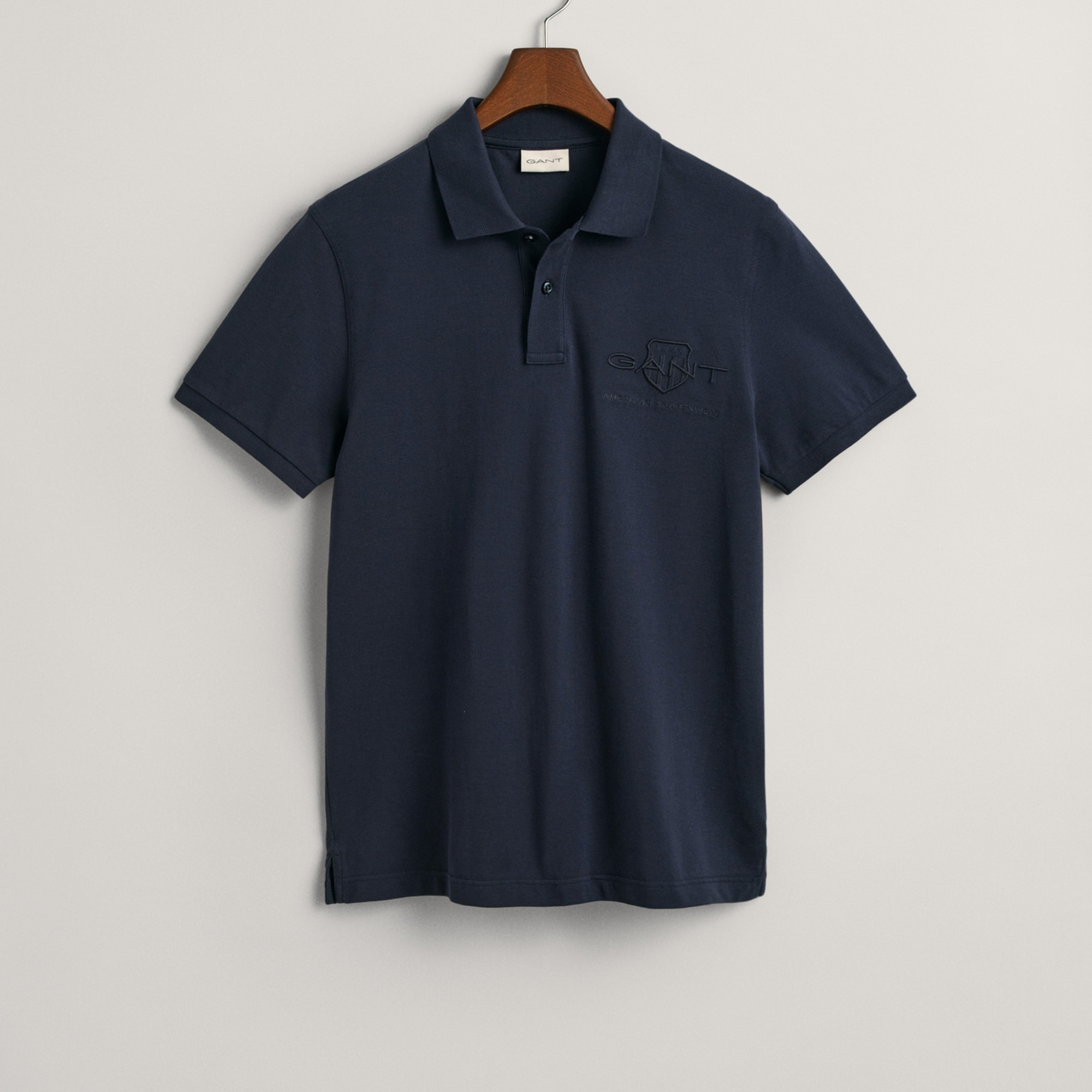 GANT Erkek Lacivert Regular Fit Logolu Polo