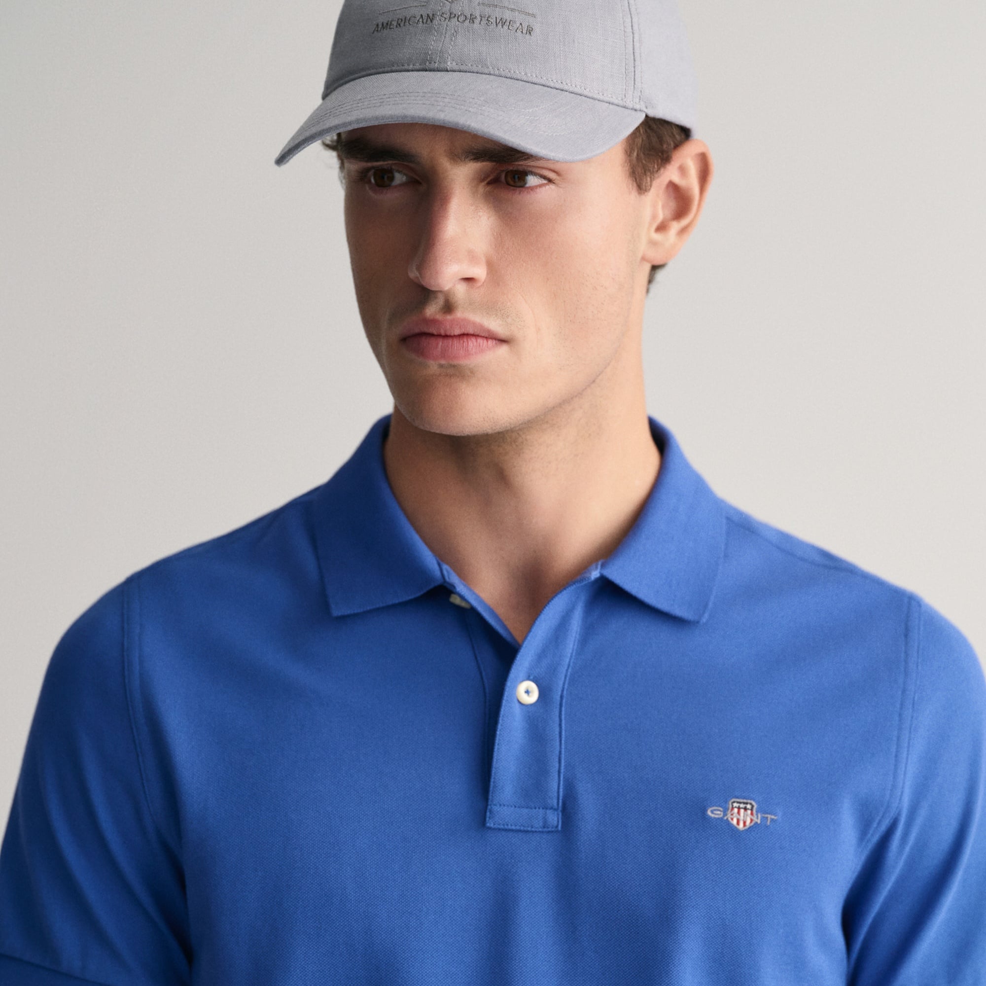 GANT Erkek Mavi Regular Fit Polo