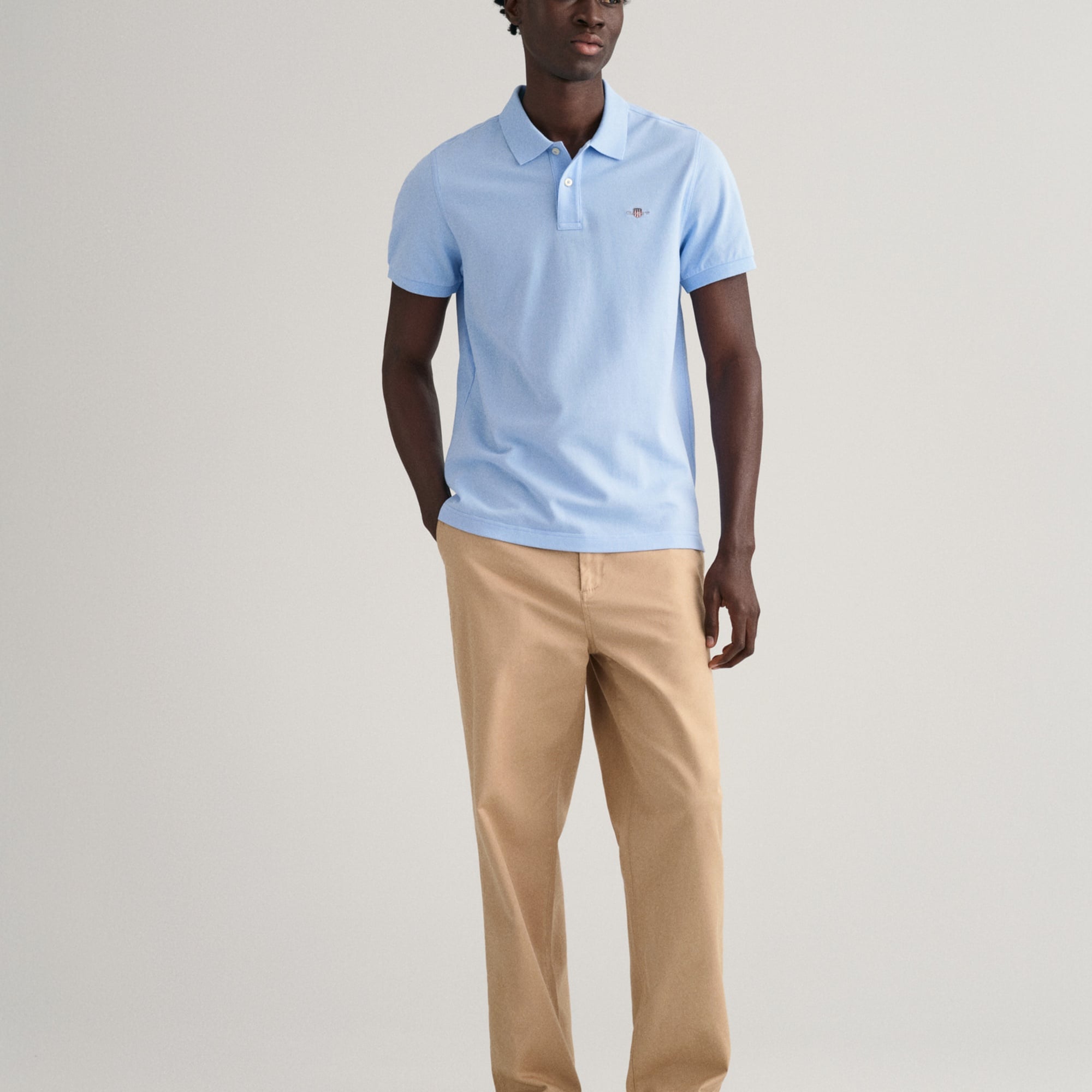GANT Erkek Mavi Regular Fit Logolu Polo
