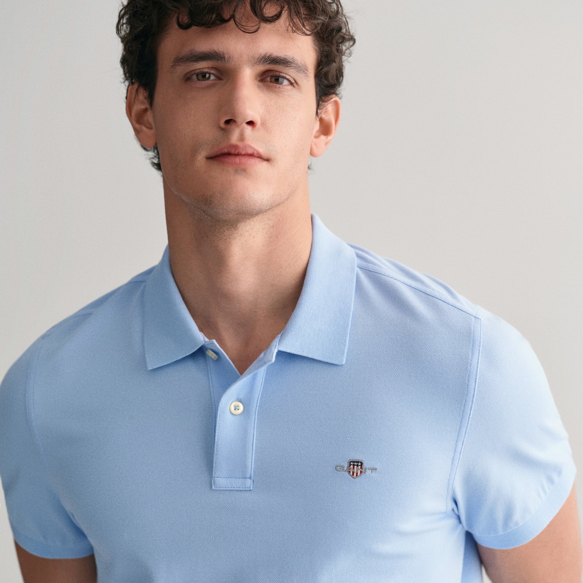 GANT Erkek Mavi Regular Fit Logolu Polo