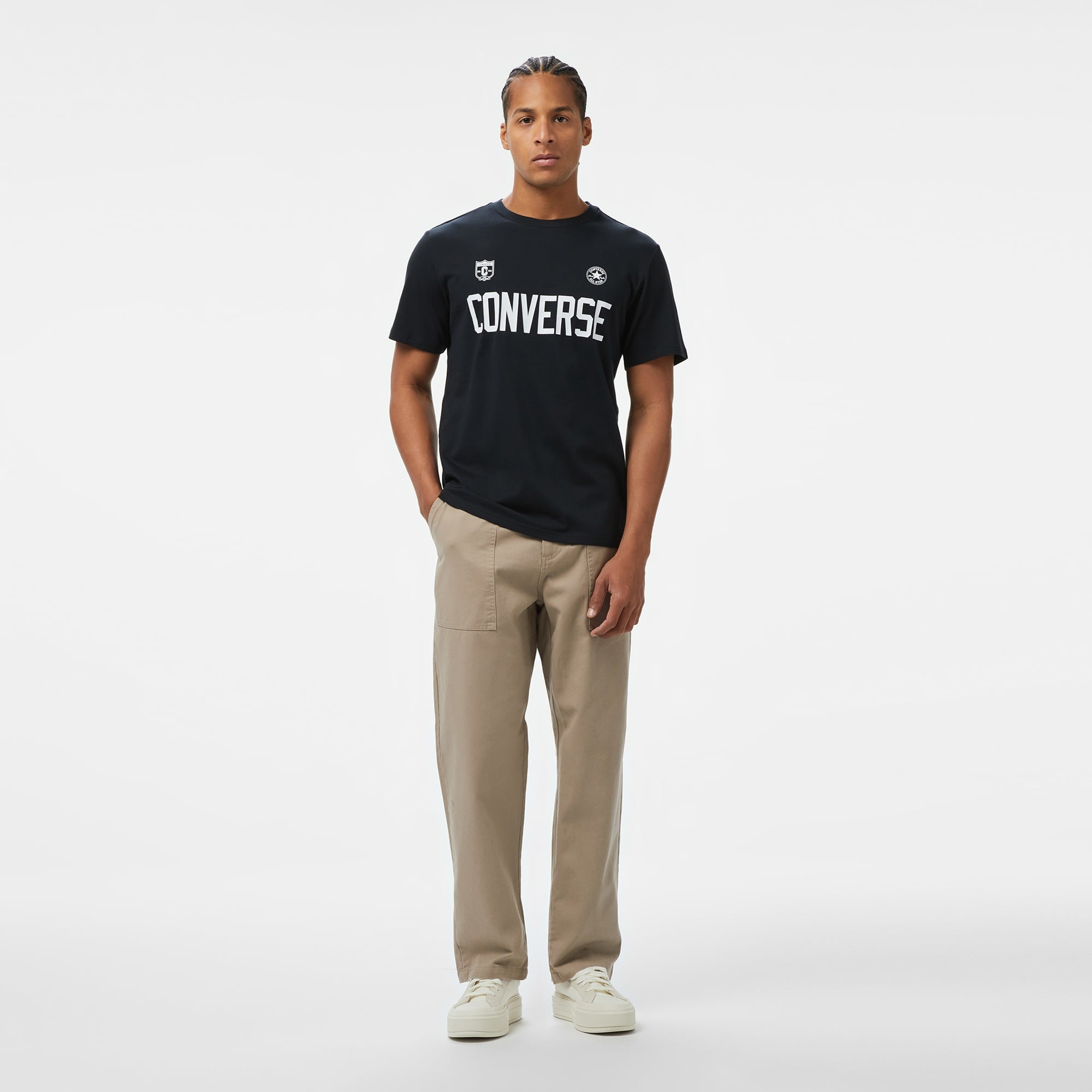 Converse Erkek Baskılı Siyah T-Shirt