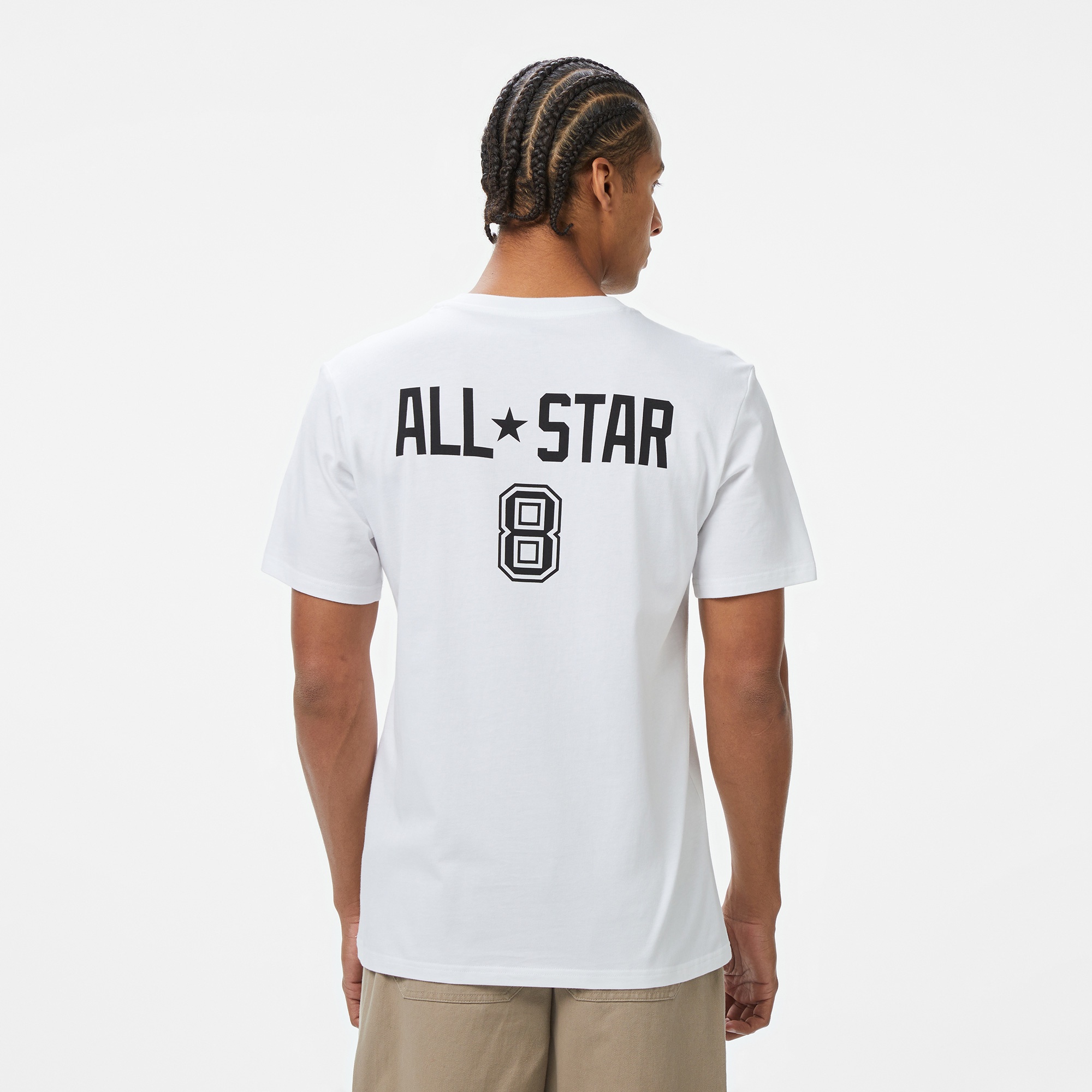 Converse Erkek Baskılı Beyaz T-Shirt