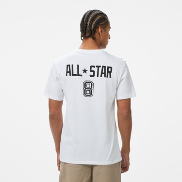  Converse Erkek Baskılı Beyaz T-Shirt