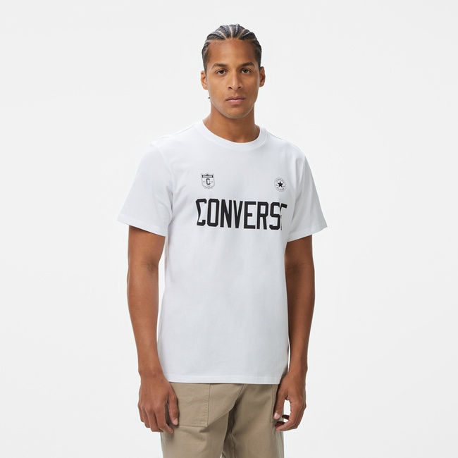  Converse Erkek Baskılı Beyaz T-Shirt
