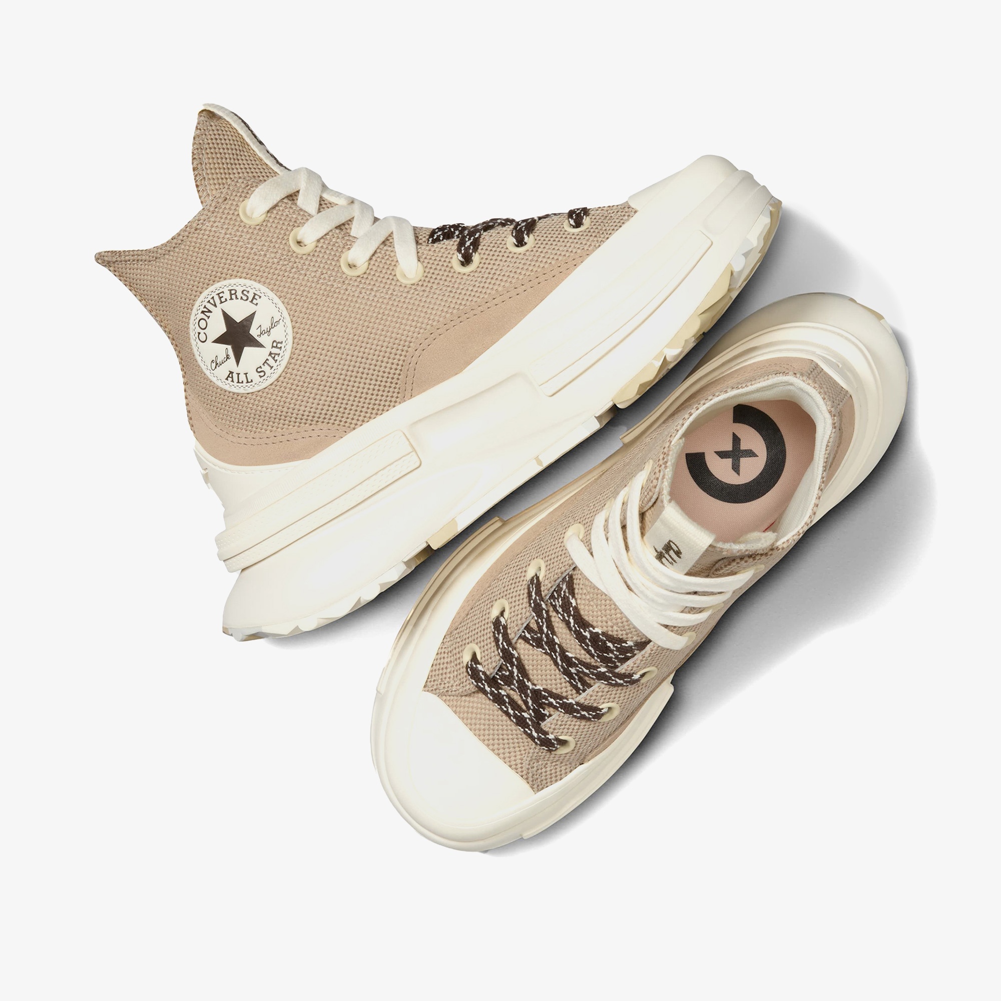 Converse Run Star Legacy CX Platform Canvas & Suede Unisex Bej Sneaker