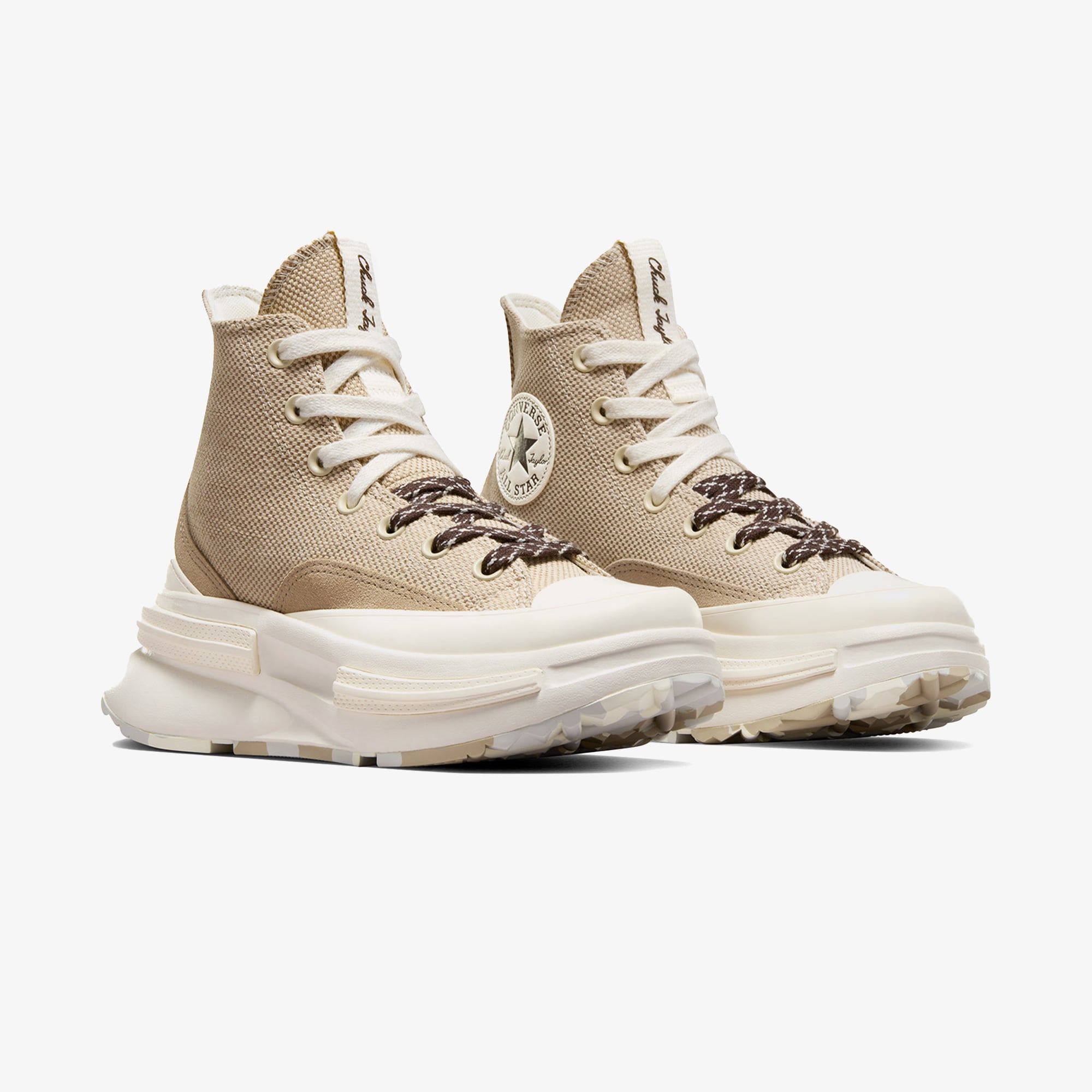 Converse Converse Krem Run Star Legacy CX Platform Canvas &amp; Suede Unisex Bej Sneaker | FashFed Krem - 3. görsel