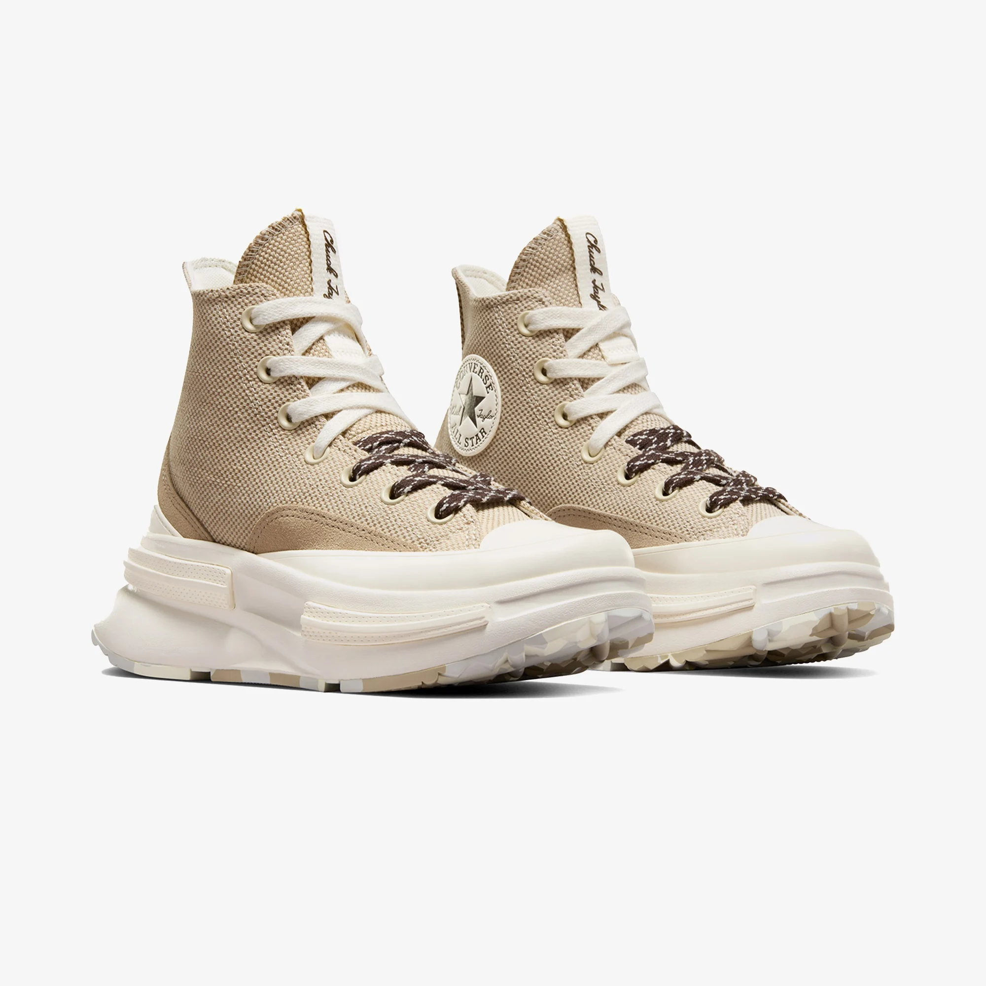 Converse Run Star Legacy CX Platform Canvas & Suede Unisex Bej Sneaker