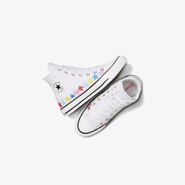  Converse Chuck Taylor All Star Floral Çocuk Beyaz Sneaker