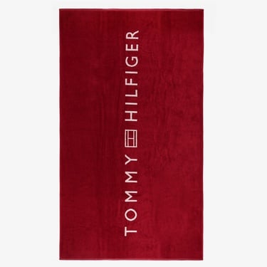  Tommy Hilfiger Towel Unisex Kırmızı Plaj Havlusu