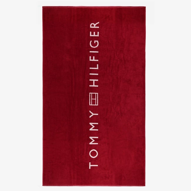  Tommy Hilfiger Towel Unisex Kırmızı Plaj Havlusu