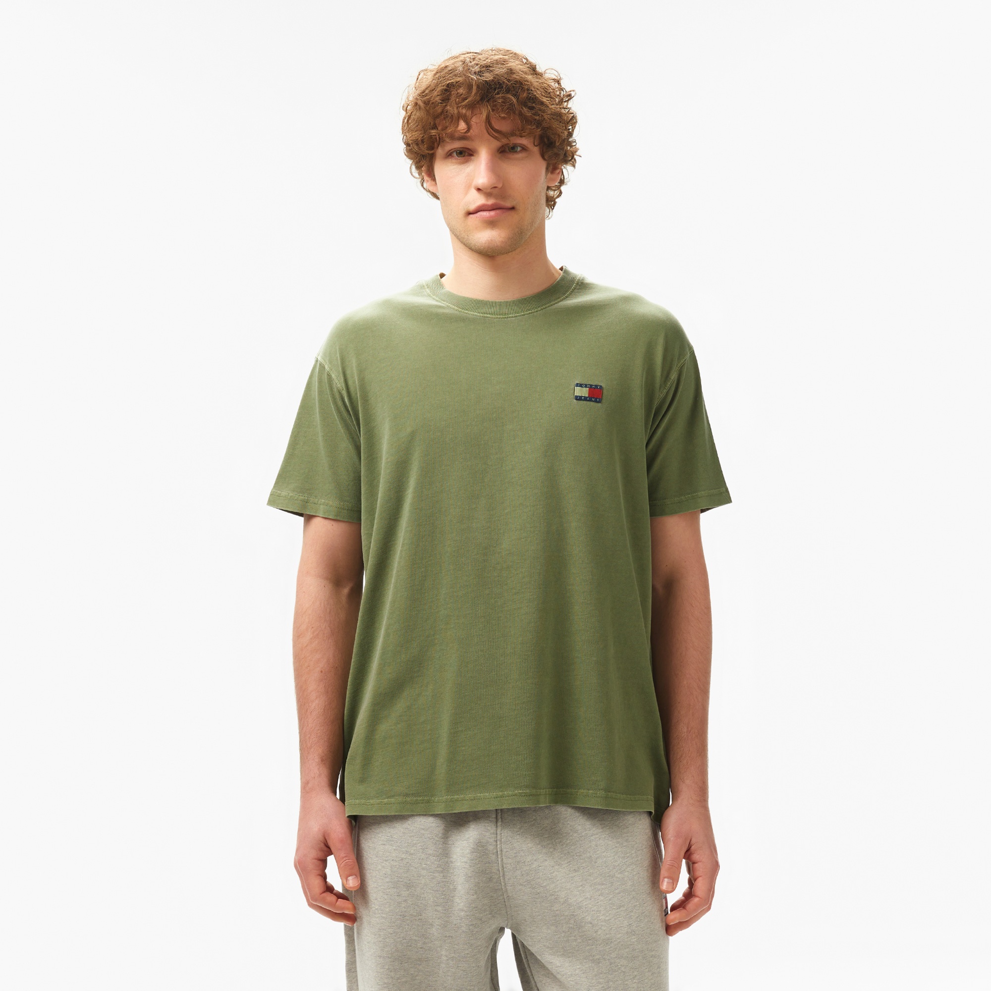 Tommy Jeans Relax Label Erkek Yeşil T-Shirt