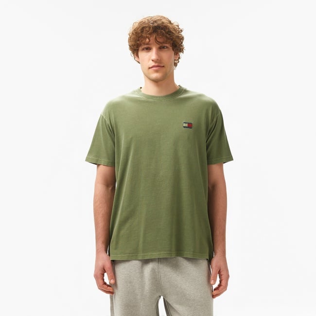  Tommy Jeans Relax Label Erkek Yeşil T-Shirt