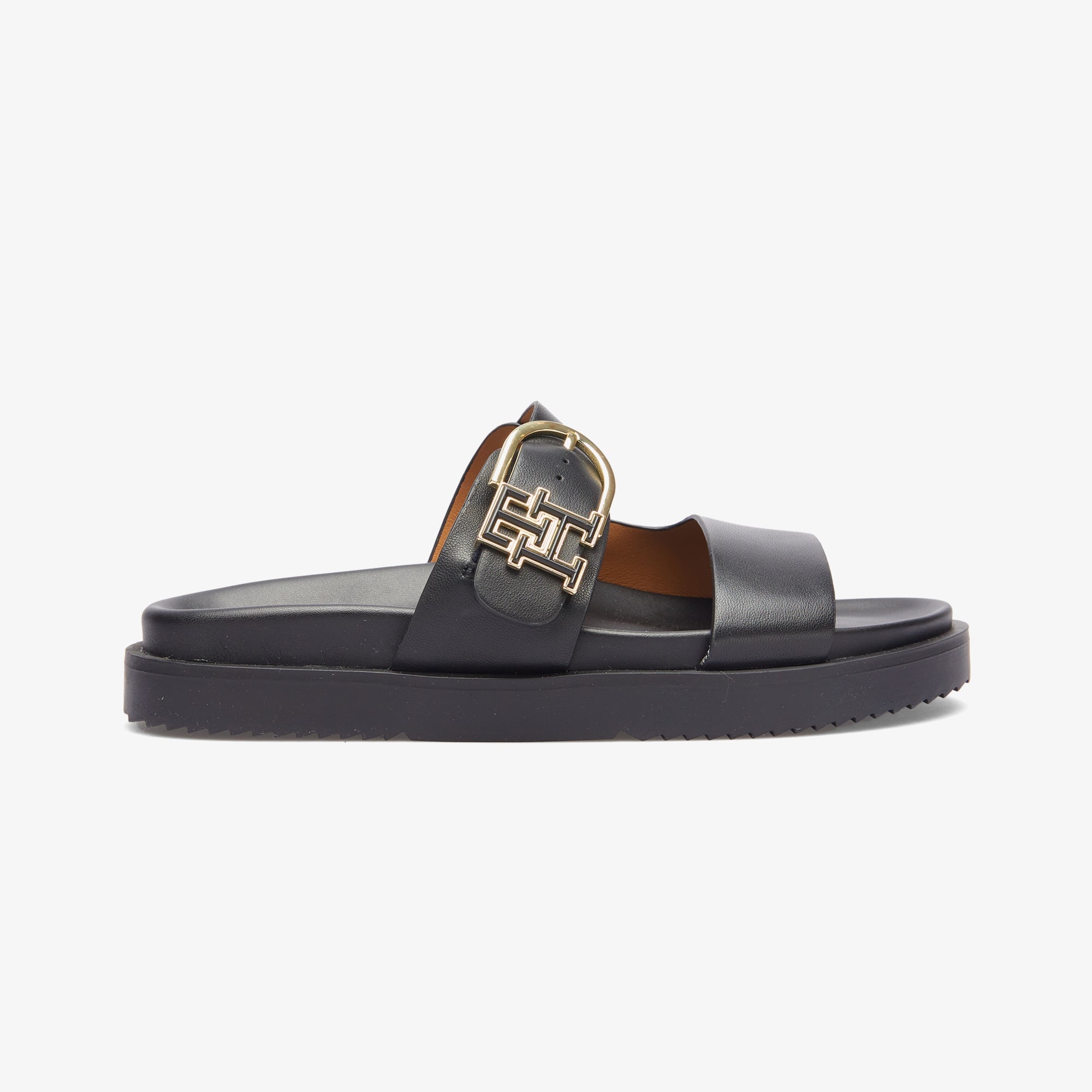 Tommy Hilfiger Leather Sporty Kadın Siyah Terlik