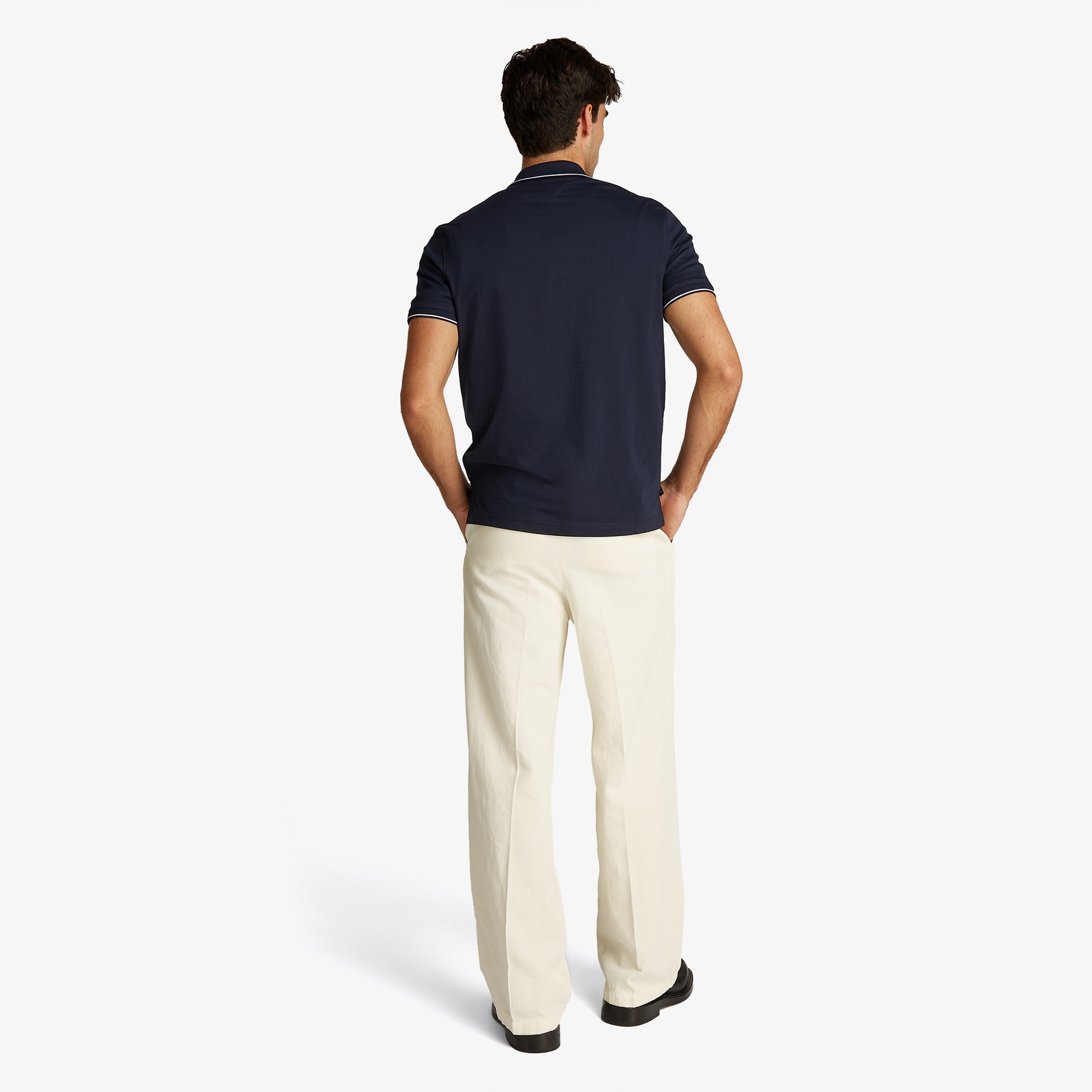 Tommy Hilfiger Performance Jersey Reg Erkek Mavi Polo